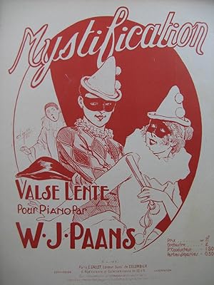 Imagen del vendedor de PAANS W. J. Mystification Piano a la venta por partitions-anciennes