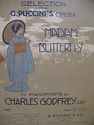 PUCCINI Giacomo Madam Butterfly Selection Piano 1905
