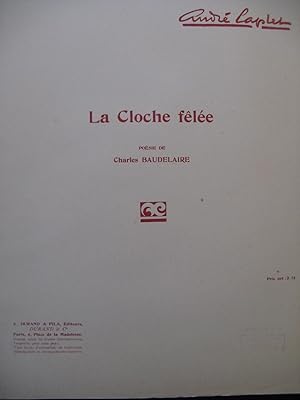 Image du vendeur pour CAPLET Andr La Cloche fle Chant Piano 1924 mis en vente par partitions-anciennes