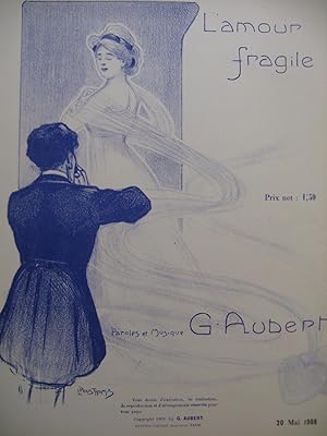 Image du vendeur pour AUBERT Gaston L'amour fragile Chant piano 1909 mis en vente par partitions-anciennes