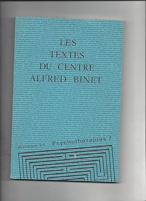 Les textes du centre alfred binet Psychotherapies