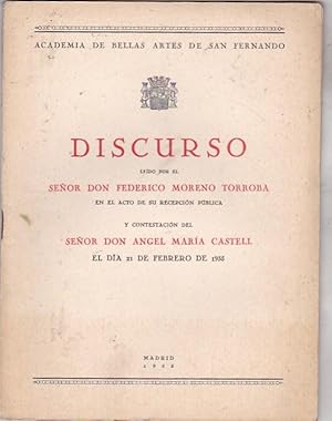 Seller image for Discurso. Contestacin del seor Don ngel Mara Castell for sale by LIBRERA GULLIVER