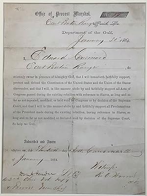 THREE LOYALTY OATHS SIGNED BY FORMER CONFEDERATES. [1] WHEREAS, ANDREW JOHNSON, PRESIDENT OF THE ...