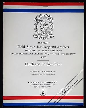 Gold, Silver, Jewellery and Artifacts Recovered from the Wrecks of Dutch, Spanish and English 17t...