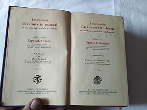 Imagen del vendedor de Langenscheidt. Diccionario Manual de las lenguas espaola y alemana. Pronunciacin figurada con arreglo al sistema fontico del Mtodo Toussaint-Langenscheidt. 19 Edicin. Langenscheidts. Taschenwrterbuch der spanischen und deutschen Sprache. Mit Angabe der Aussprache nach dem phonetischen System der Methode Toussaint-Langenscheidt. 19. Auflage a la venta por Librera "Franz Kafka" Mxico.