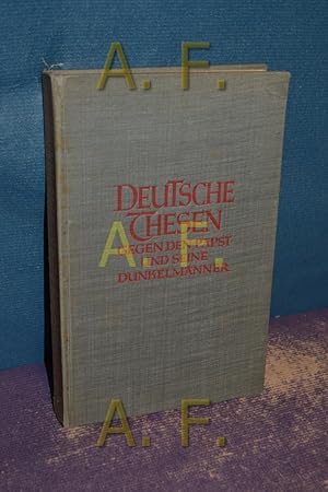 Bild des Verkufers fr Deutsche Thesen gegen den Papst und seine Dunkelmnner. zum Verkauf von Antiquarische Fundgrube e.U.