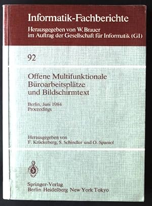 Imagen del vendedor de Offene multifunktionale Broarbeitspltze und Bildschirmtext Informatik-Fachberichte ; 92 a la venta por books4less (Versandantiquariat Petra Gros GmbH & Co. KG)