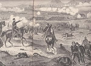 Die Schlacht bei St. Privat am 18. August 1870: Vormarsch der Garden. Großformatige Ansicht des S...