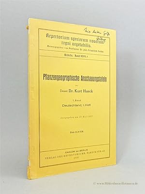 Bild des Verkufers fr Pflanzengeographische Anschauungstafeln. Deutschland. zum Verkauf von Bibliotheca Botanica