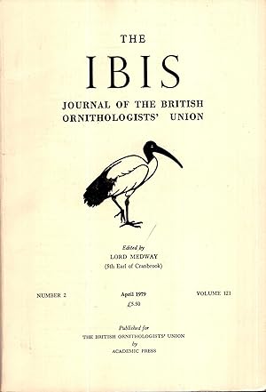 Bild des Verkufers fr The Ibis : Journal of the British Ornithologists' Union volume 121, Number 2, April 1979 zum Verkauf von Pendleburys - the bookshop in the hills