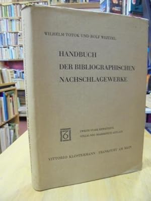 Bild des Verkufers fr Handbuch der bibliographischen Nachschlagewerke. zum Verkauf von NORDDEUTSCHES ANTIQUARIAT