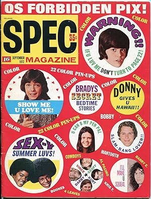 Seller image for Spec Magazine September 1972- David Cassidy- Michael Jackson- Donny Osmond for sale by DTA Collectibles