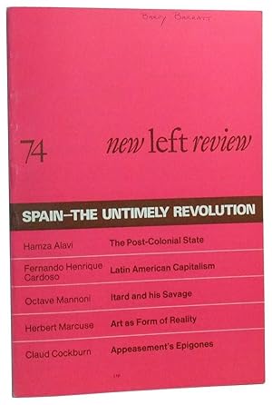 Seller image for New Left Review Number 74 (July-August 1972) for sale by Cat's Cradle Books