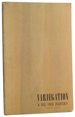 Seller image for Variegation: A Free Verse Quarterly. Vol. 1, No. 2 (April 1946) for sale by Cat's Cradle Books