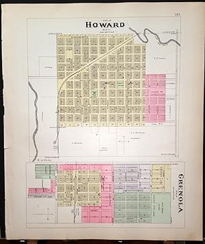 [Map] Howard & Grenola (Elk County, Kansas) [backed with] Moline (Elk Co.), Circleville, Netawaka...