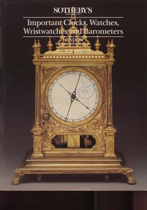 Sothebys 1989 Important Clocks, Watches, Wristwatches