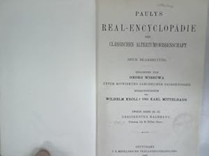 Seller image for Paulys Real-Encyclopdie der Classischen Altertumswissenschaft. Neue Bearbeitung, Zweite Reihe (R-Z), 13. Halbbd.: Tributum - M. Tullius Cicero. for sale by Antiquariat Bookfarm