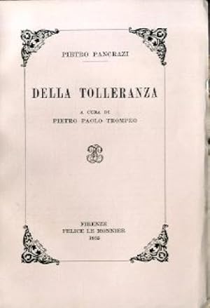 Imagen del vendedor de Della tolleranza. a la venta por LIBET - Libreria del Riacquisto