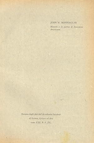 Ricasoli e la guerra di Secessione Americana.