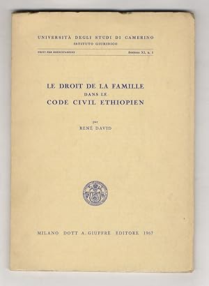 Le droit de la famille dans le Code Civil Ethiopien.