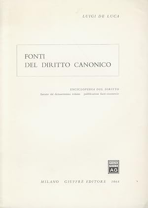 Fonti del Diritto Canonico.