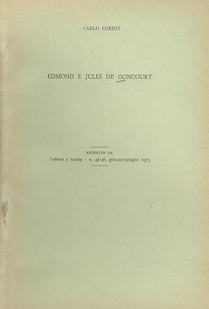 Bild des Verkufers fr Edmond e Jules de Goncourt. zum Verkauf von Libreria Oreste Gozzini snc