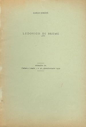 Bild des Verkufers fr Ludovico di Breme. zum Verkauf von Libreria Oreste Gozzini snc