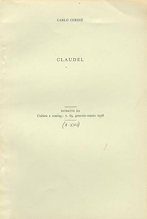Seller image for Claudel. for sale by Libreria Oreste Gozzini snc