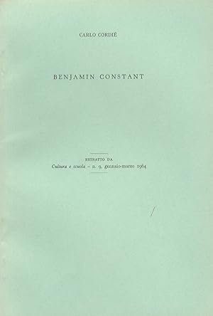 Seller image for Benjamin Constant. for sale by Libreria Oreste Gozzini snc