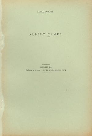 Seller image for Albert Camus. for sale by Libreria Oreste Gozzini snc