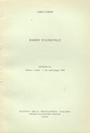 Seller image for Barbey D'Aurevilly. for sale by Libreria Oreste Gozzini snc