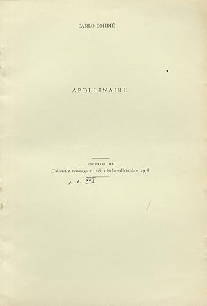 Seller image for Apollinaire. for sale by Libreria Oreste Gozzini snc