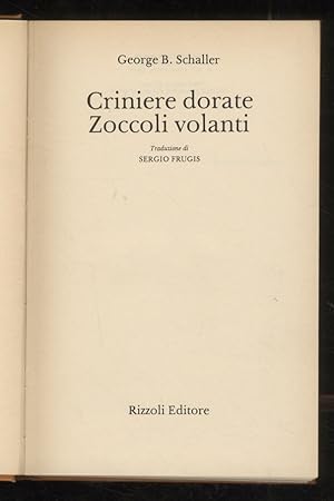 Immagine del venditore per Criniere dorate. Zoccoli volanti. Traduzione di Sergio Frugis. venduto da Libreria Oreste Gozzini snc