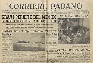 CORRIERE Padano. Fondatore Italo Balbo. Anno XVI. N. 43, mercoledì 19 febbraio 1941.