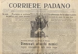 CORRIERE Padano. Fondatore Italo Balbo. Anno XVI. N. 66, martedì 18 marzo 1941.