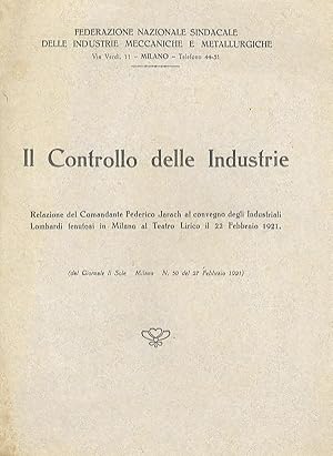 Il Controllo delle Industrie. Relazione.