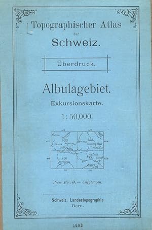 TOPOGRAPHISCHER atlas der Schweiz: Albulagebiet. Eskursionkarte 1:50.000.