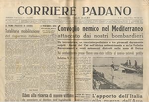 CORRIERE Padano. Fondatore Italo Balbo. ANNO XVI. N. 58. Sabato 8 marzo 1941.