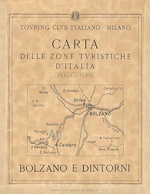 Carta delle zone turistiche d'Italia: Bolzano e dintorni. Scala 1:50.000.