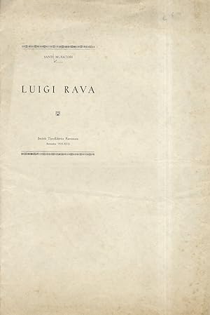 Bild des Verkufers fr Luigi Rava. zum Verkauf von Libreria Oreste Gozzini snc