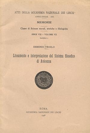 Lineamento e interpretazione del Sistema filosofico di Avicenna.