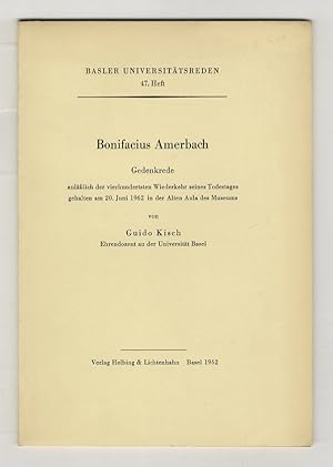 Seller image for Bonifacius Amerbach (.). for sale by Libreria Oreste Gozzini snc