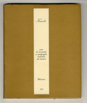 Asta di monete e medaglie italiane ed estere. Catalogo n. 292. (9-10 Novembre 1978).