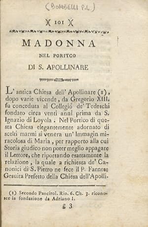 Madonna nel Portico di S. Apollinare.