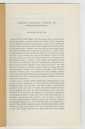 Seller image for Cardinal Cajetan on "cambium" or exchange dealings. for sale by Libreria Oreste Gozzini snc