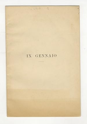 Bild des Verkufers fr IX gennaio 1903. XXV anniversario della morte del Re Vittorio Emanuele II. zum Verkauf von Libreria Oreste Gozzini snc