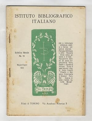 Istituto bibliografico Italiano. Lotto di 4 cataloghi di vendita di libri antichi e di seconda ma...