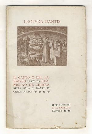 Il canto X del Paradiso letto da Stanislao De Chiara nella sala di Dante in Orsanmichele.