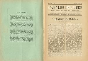 Araldo [L'] del libro. Rivista mensile di lettere, arte e bibliografia. Anno II. N. 1. Gennaio 1931.