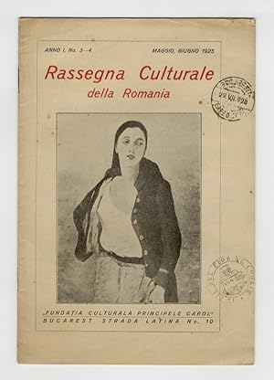 Rassegna Culturale della Romania. Anno I. n. 3-4. Maggio - giugno 1925.